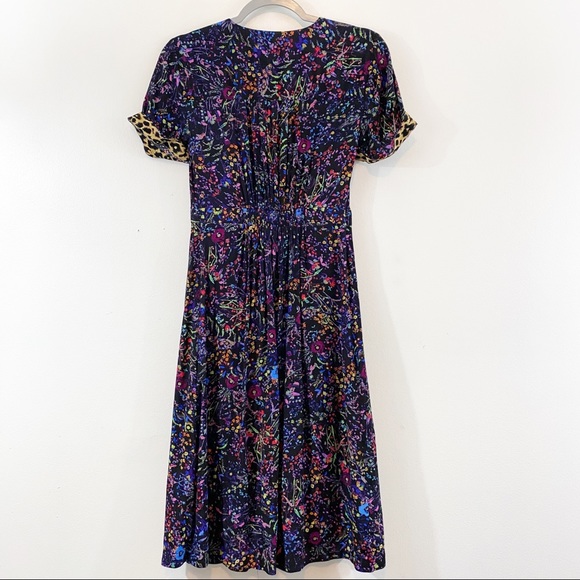 Anthropologie Maeve Floral Faux Wrap Dress Sz 2 - Picture 6 of 15